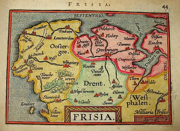 Ortelius Abraham (1528-1598) Frisia 1601 Anversa, apud Ioannem Bapt. Vrientum 